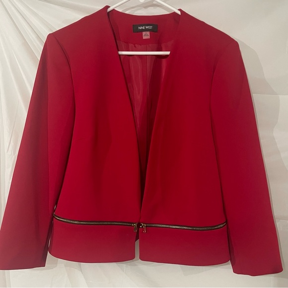 Nine West Jackets & Blazers - Nine West Red Blazer Tailored Suit Jacket